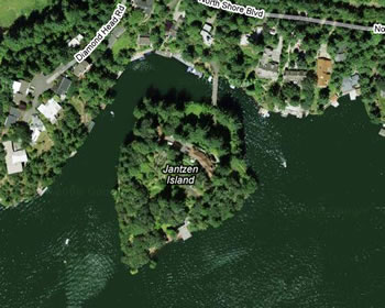 Jantzen Island on Lake Oswego