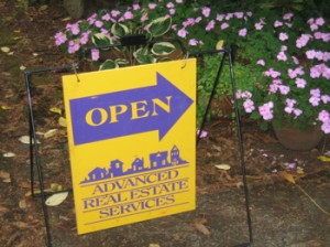 open house sign